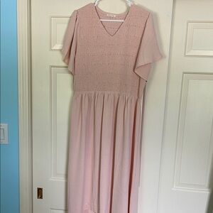 Tea n Rose Pink Midi Dress